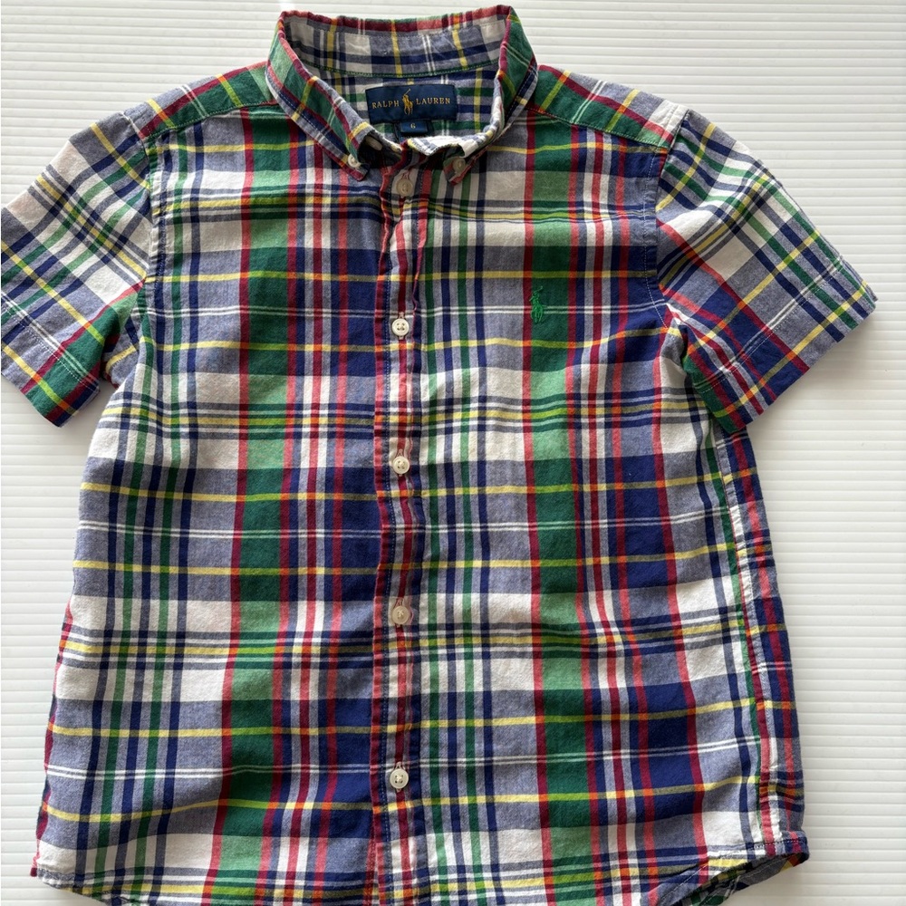Ralph Lauren boys shirt Multicolor Plaid 6